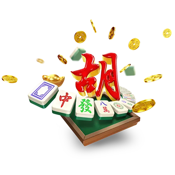 PG 麻将主题主视觉,展示角色与麻将元素